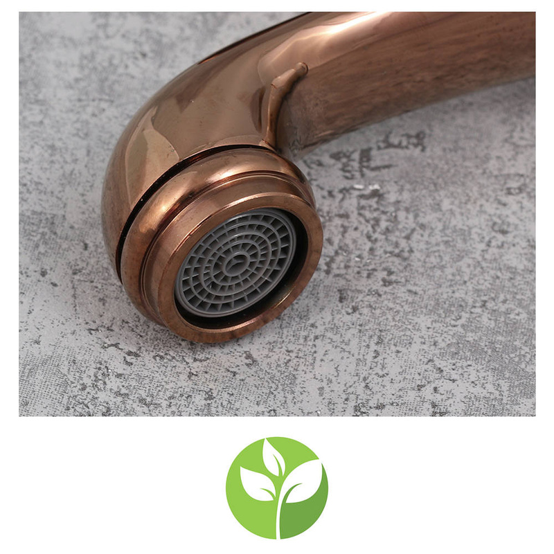 Bateria umywalkowa SONG ROSE GOLD biała