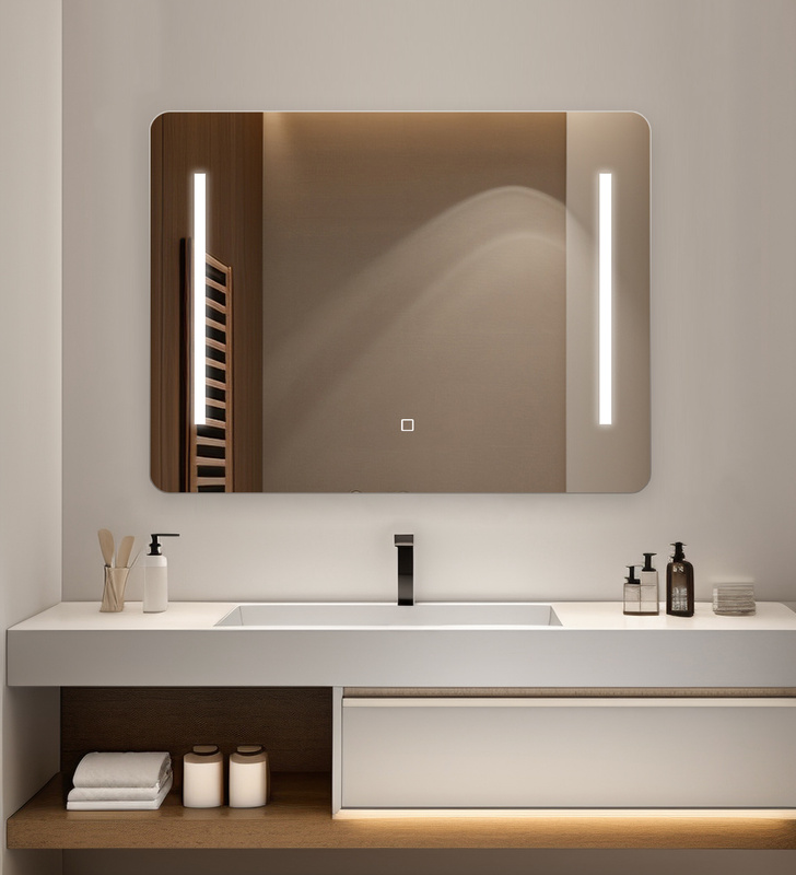 Lustro podświetlane LED prostokątne 70x50 cm H-1108