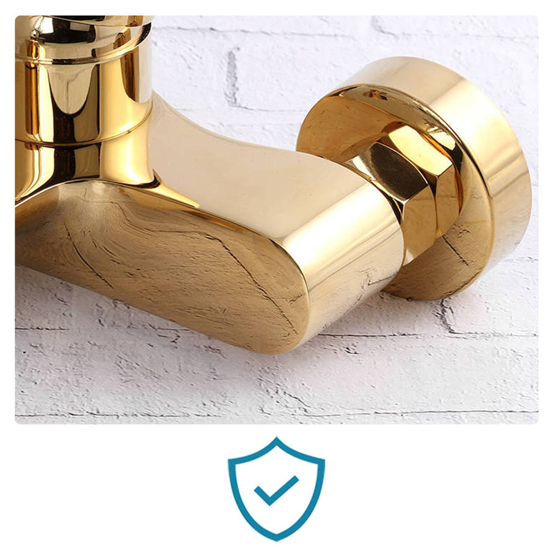 Bateria wannowa ścienna złota nowoczesna SINK