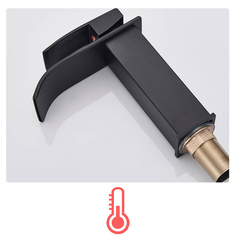 Bateria umywalkowa wodospad IDEAL czarna