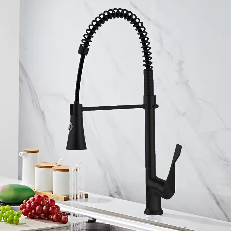 Bateria kuchenna z wyciąganą wylewką FEX BLACK