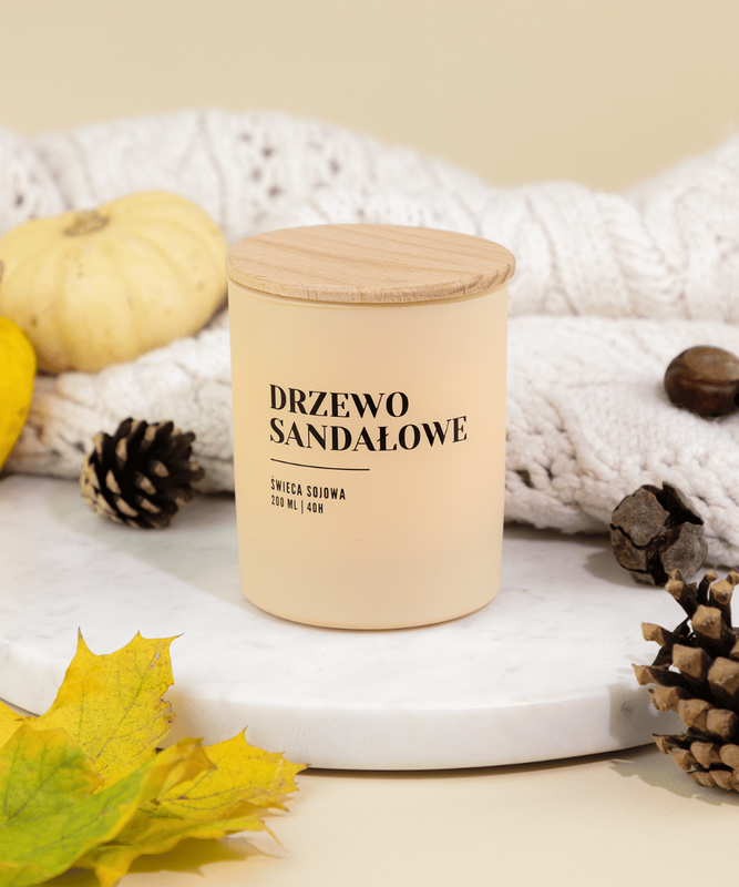 Świeca sojowa zapachowa DRZEWO SANDAŁOWE 200ml