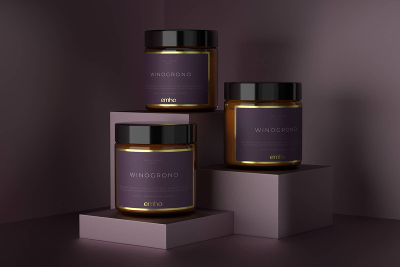 Świeca sojowa zapachowa EMHO WINOGRONO 100 ml