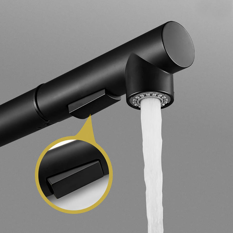 Bateria kuchenna czarna GAJA z wyciągana wylewką