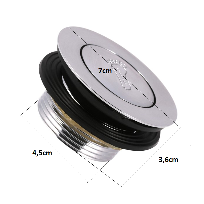 Korek do wanny brodzika standardowy ze stopą