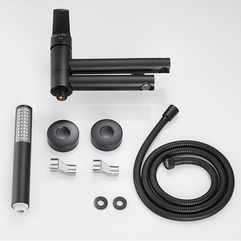 Bateria wannowa prysznicowa obrotowa HUGO BLACK