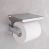 Uchwyt na papier toaletowy z półką na telefon STAL