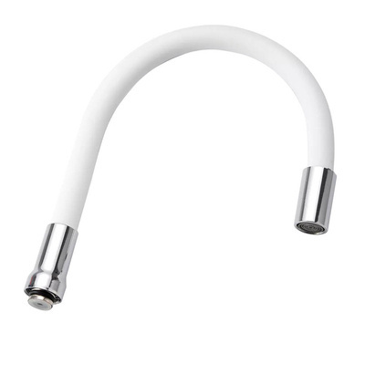 Wylewka do baterii kuchennej giętka flex biała 3/4