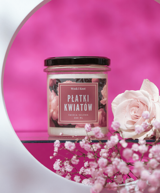 Świeca sojowa zapachowa PŁATKI KWIATÓW 300ml
