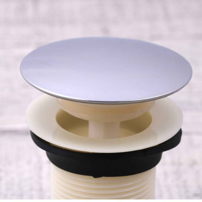 Korek umywalkowy CLICK-CLACK ABS duży bez przelewu