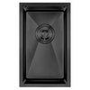 Zlewozmywak stalowy 22x44 czarny + syfon GRATIS podblatowy, podwieszany