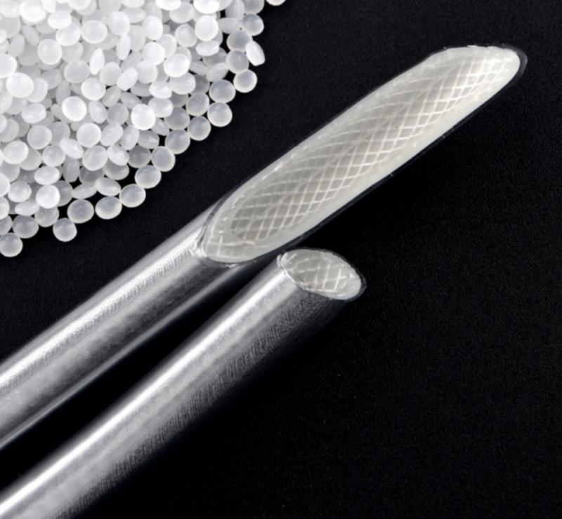 Wąż natryskowy prysznicowy gumowy gładki srebrny 150cm 360° PCV