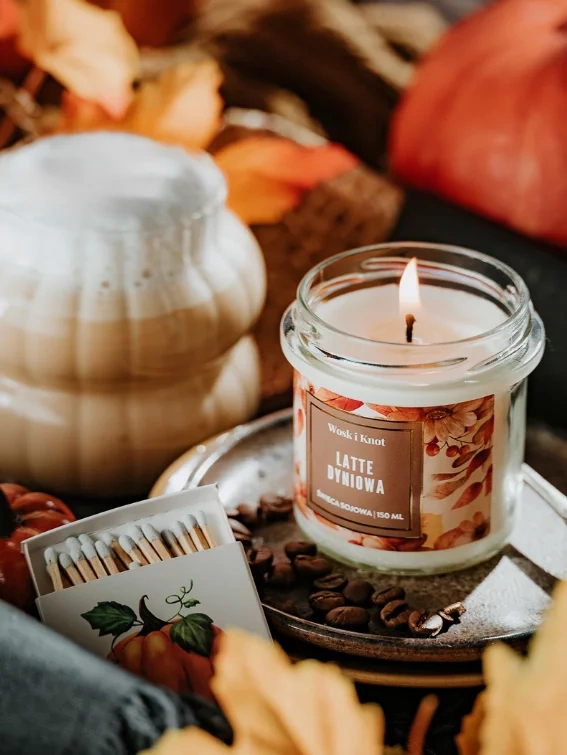 Świeca sojowa zapachowa LATTE DYNIOWA 150ml
