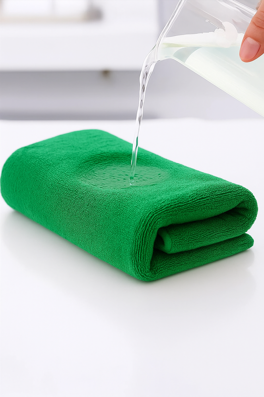 Ręcznik kąpielowy MIKRO zielony z mikrofibry 50x100 szybkoschnący