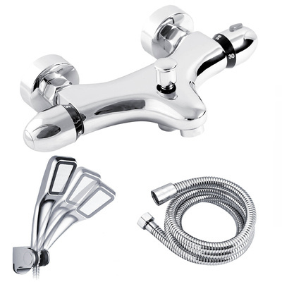 Bateria wannowa termostatyczna COSMOS + zestaw prysznicowy EKO