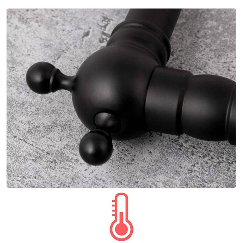 Bateria kuchenna czarna RETRO BLACK elegancka