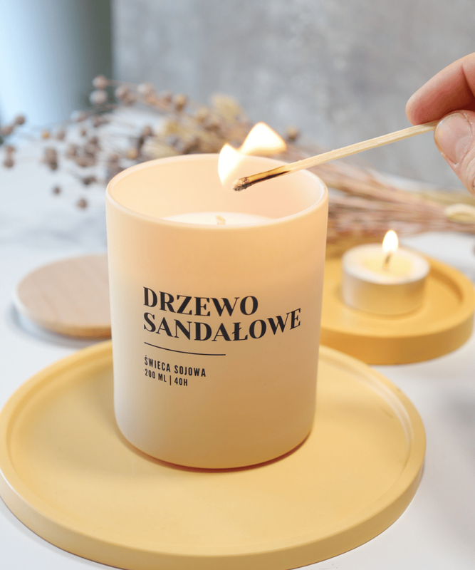 Świeca sojowa zapachowa DRZEWO SANDAŁOWE 200ml