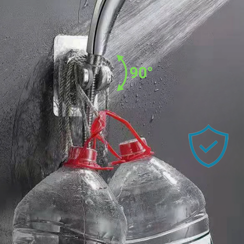 Uchwyt prysznicowy regulowany samoprzylepny srebrny