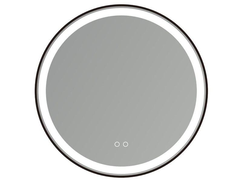 Lustro podświetlane LED 70 cm okrągłe J10 w czarnej ramie