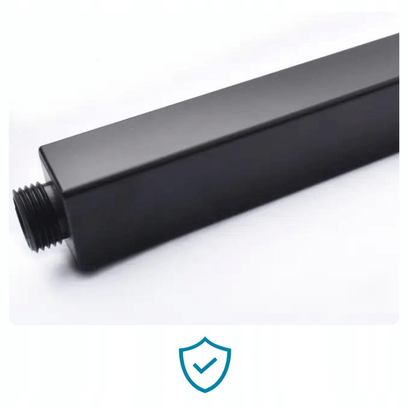 Słuchawka prysznicowa stalowa czarna kwadratowa CUBE