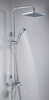 Zestaw natryskowy kolumna prysznicowa srebrna + bateria, słuchawka, bidetka MODERN CHROM