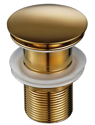 Korek umywalkowy KLIK-KLAK złoty bez przelewu