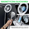 Słuchawka prysznicowa magnetyczna z deszczownicą wielofunkcyjna chrom