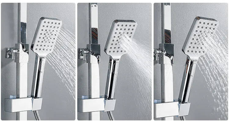 Słuchawka prysznicowa ekologiczna 3-funkcyjna kwadratowa