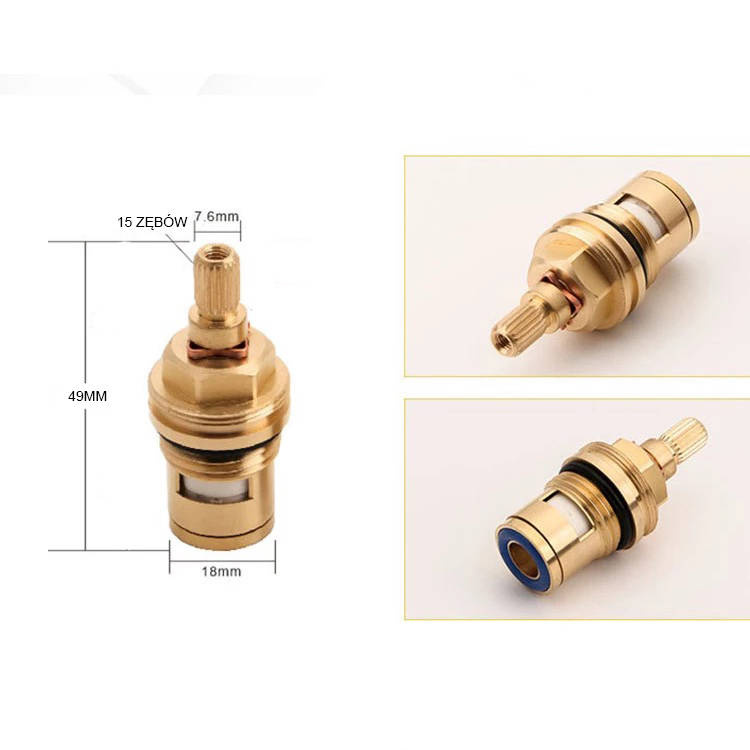 Głowica do baterii suwakowa 1/2" 15 zębów (żeńska)