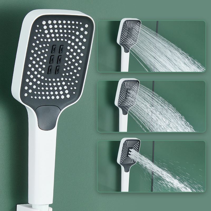 Słuchawka prysznicowa duża 3-funkcyjna MARS biała