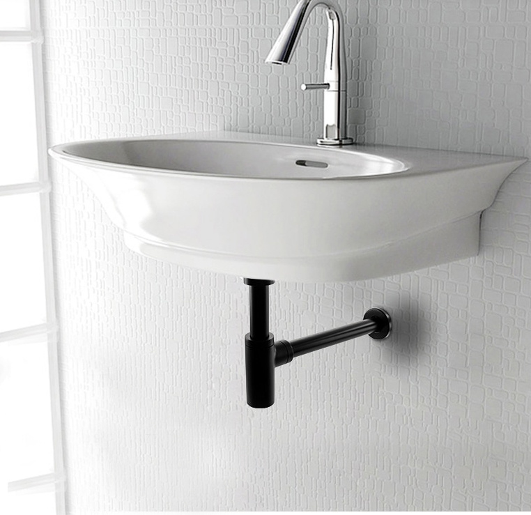 Syfon do umywalki czarny