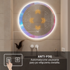 Lustro podświetlane LED 70 cm okrągłe H-2055 z wielokolorową ramą