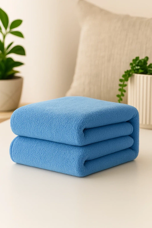 Ręcznik kąpielowy MIKRO błękitny z mikrofibry 50x100 szybkoschnący