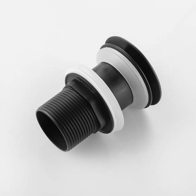 Syfon elastyczny + korek czarny bez przelewu