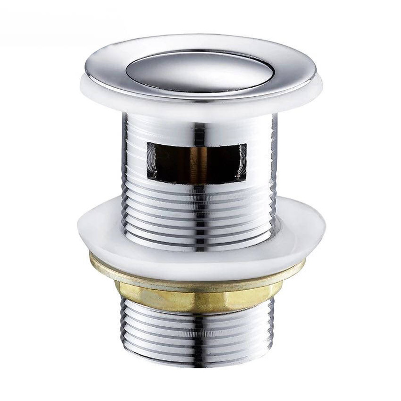 Syfon elastyczny biały i korek do umywalki z przelewem