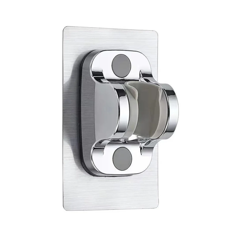 Uchwyt prysznicowy regulowany samoprzylepny srebrny