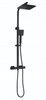Zestaw czarna bateria prysznicowa termostatyczna z deszczownicą NOVA
