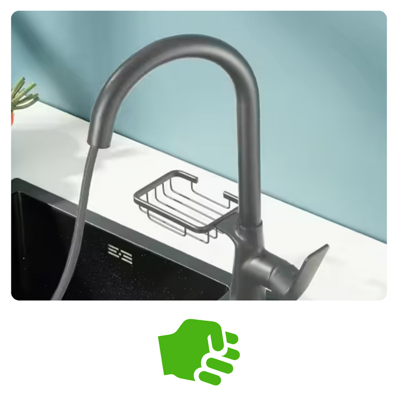 Bateria kuchenna z wyciąganą wylewką i półką LESTRE GRAPHIT