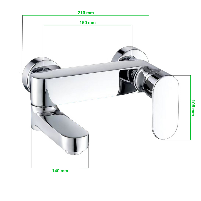 Bateria wannowa prysznicowa obrotowa BOSS CHROM z zestawem natryskowym