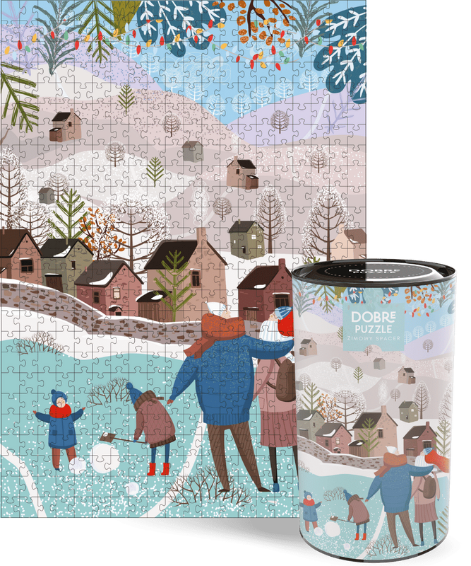 Puzzle 500el. Zimowy Spacer w tubie
