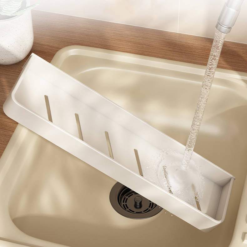 Półka łazienkowa wisząca biała LOFT 40cm z wieszakiem