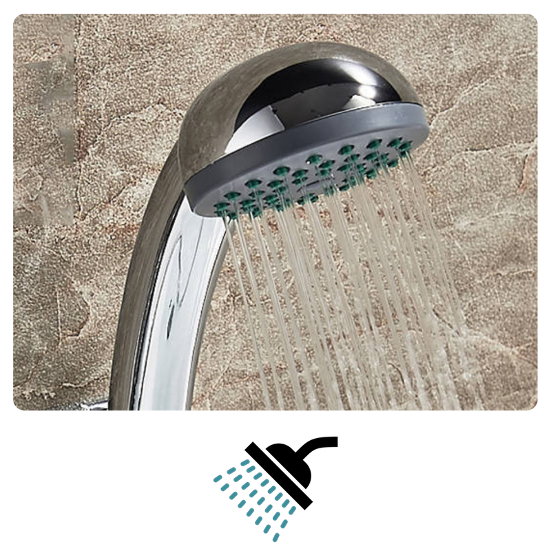 Bateria prysznicowa ścienna z zestawem natryskowym LUMA