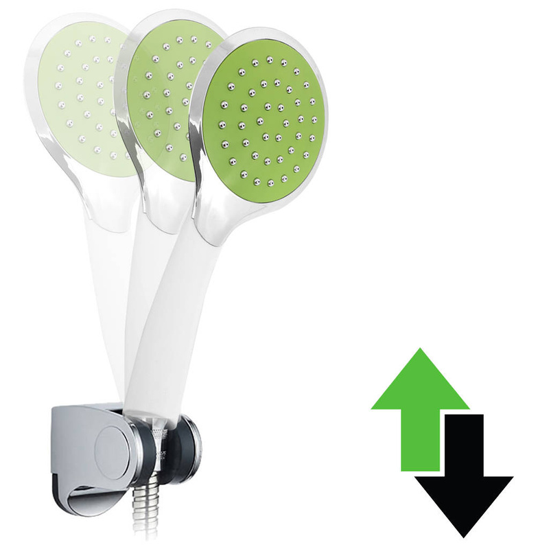 Zestaw prysznicowy słuchawka zielona + wąż + uchwyt