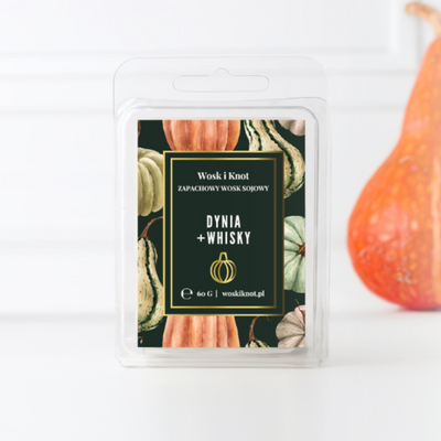 Wosk zapachowy sojowy do kominka DYNIA + WHISKY