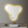 Lustro podświetlane LED asymetryczne dekoracyjne 80x77 cm nieregularne J3055