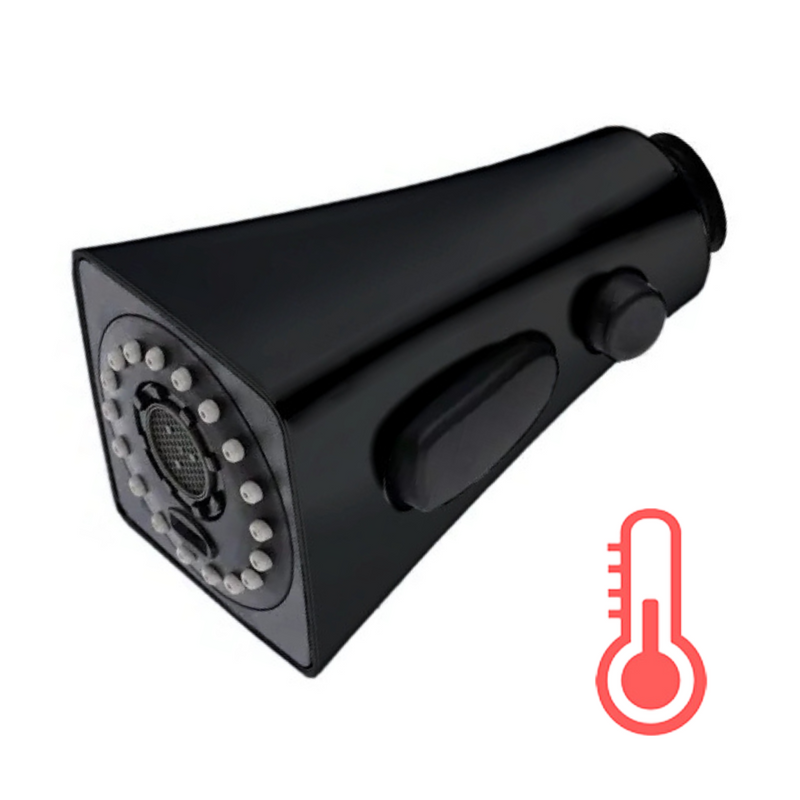 Perlator rączka słuchawka do baterii kuchennej SQUARE czarna