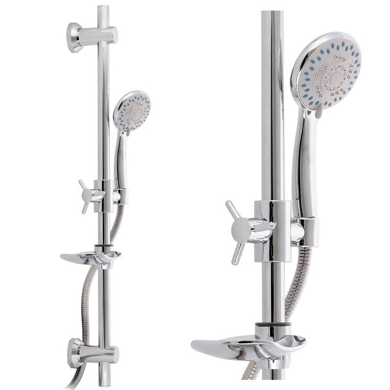 Drążek prysznicowy regulowany z zestawem natryskowym