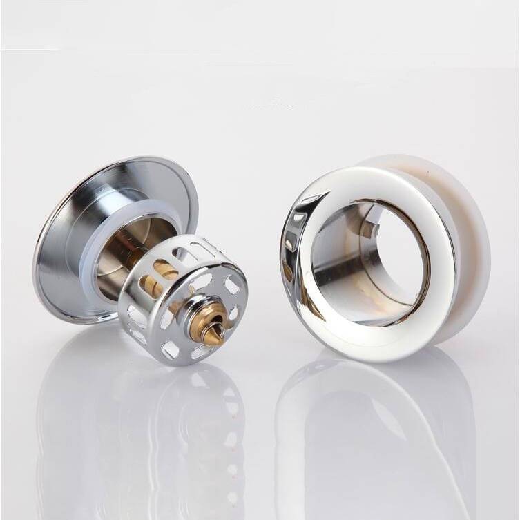 Syfon elastyczny + korek do umywalki z przelewem i sitkiem