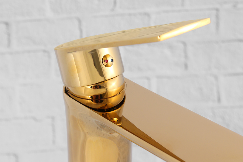 Bateria umywalkowa złota wysoka SINK