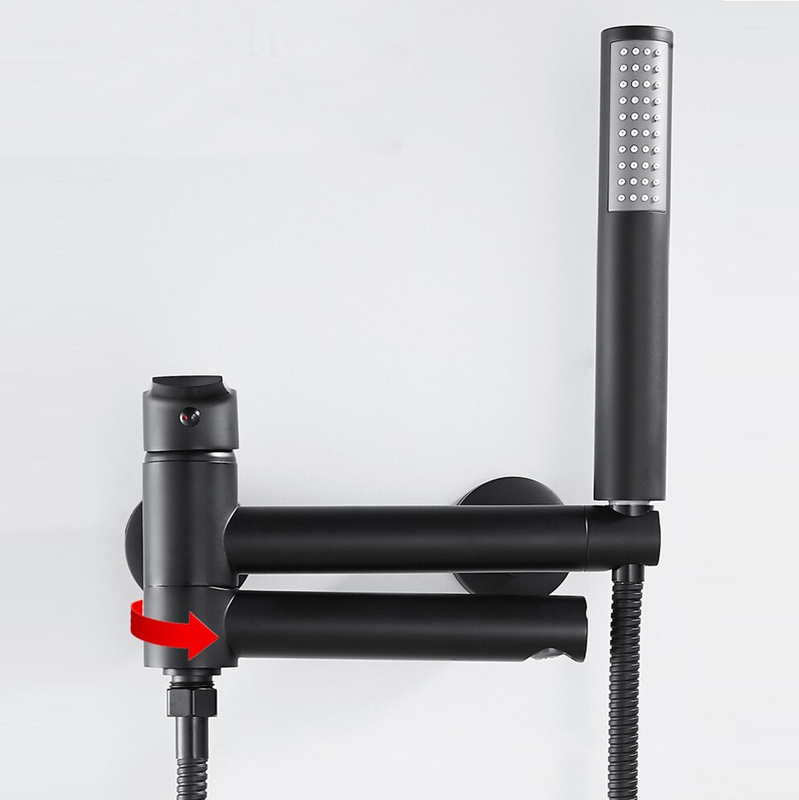 Bateria wannowa prysznicowa obrotowa HUGO BLACK